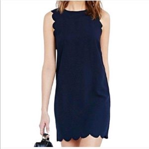 J Crew Factory scallop shift dress